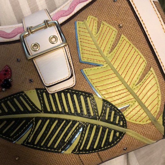 Coach Vintage Burlap Embroidered Bag EUC - Picture 7 of 8